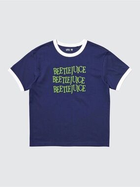 BLUE UNIQLO Warner Bros. Beetle Juice Movie UT Graphic T-Shirt